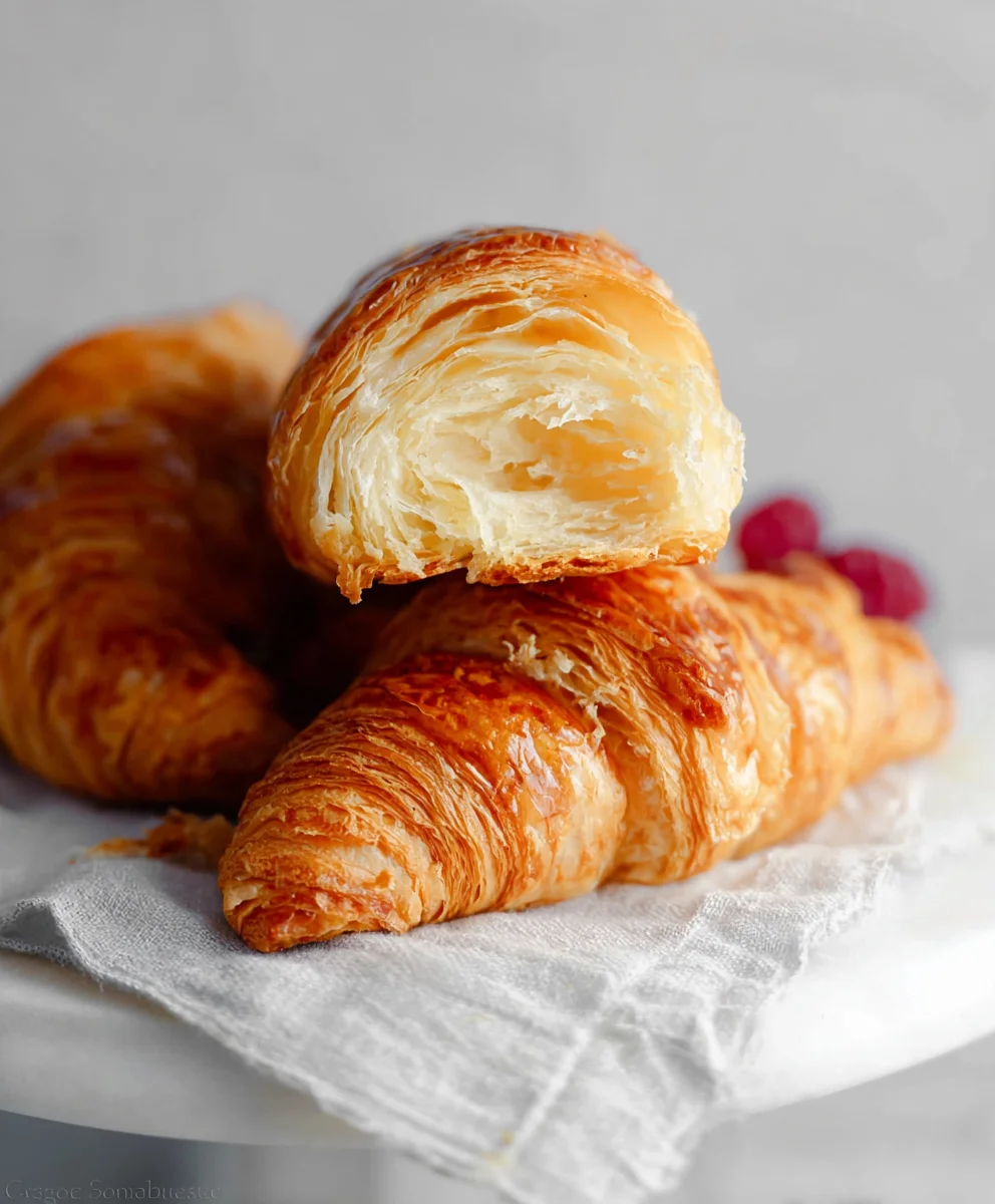 Flaky Homemade Croissant Recipe- Easy Butter Layers