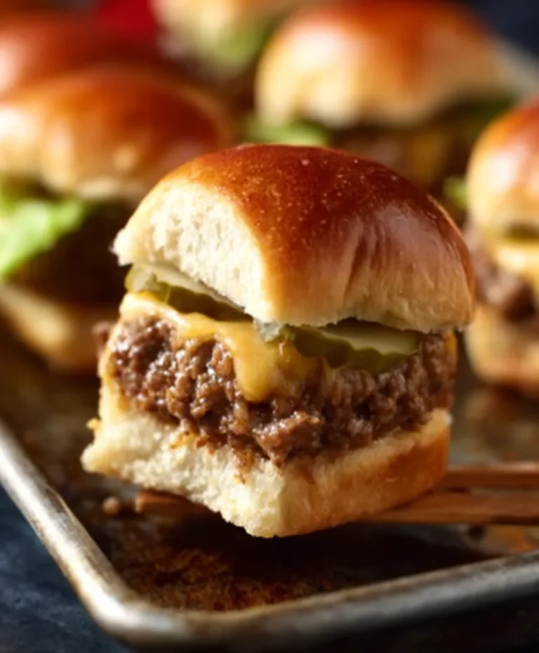 Cheeseburger Sliders- Easy & Delicious Beef Party Bites