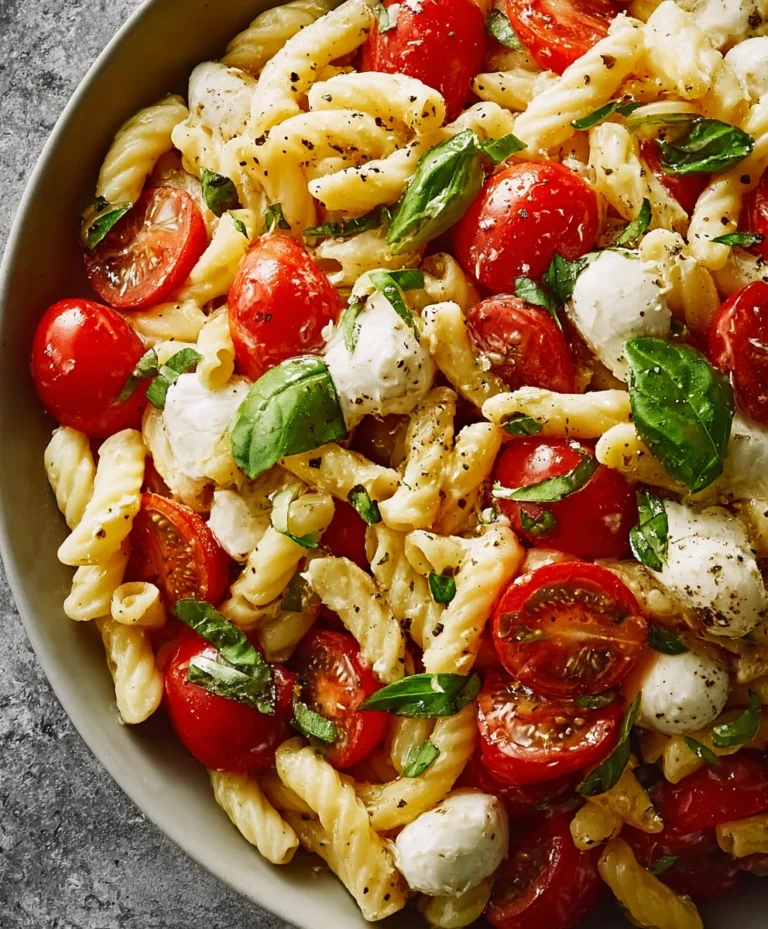 Creamy Caprese Pasta Salad Recipe – Easy Summer Dish