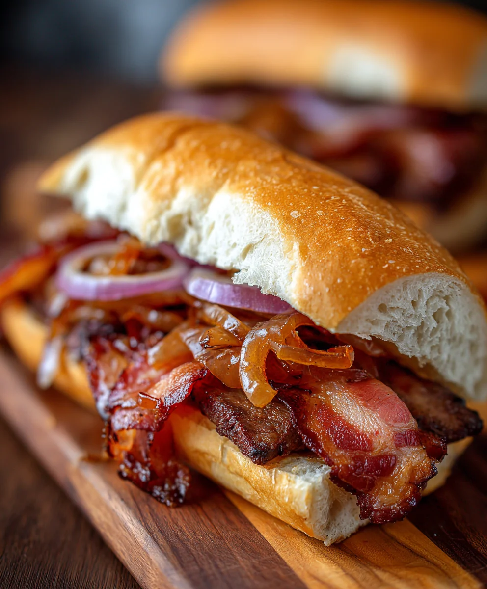 Best Beef Beef Bacon Sandwich Caramelized Onions
