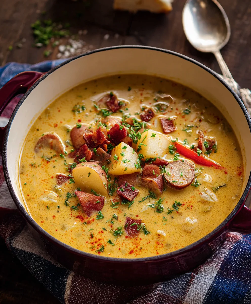 Easy Cajun Potato Soup Recipe-Hearty & Flavorful