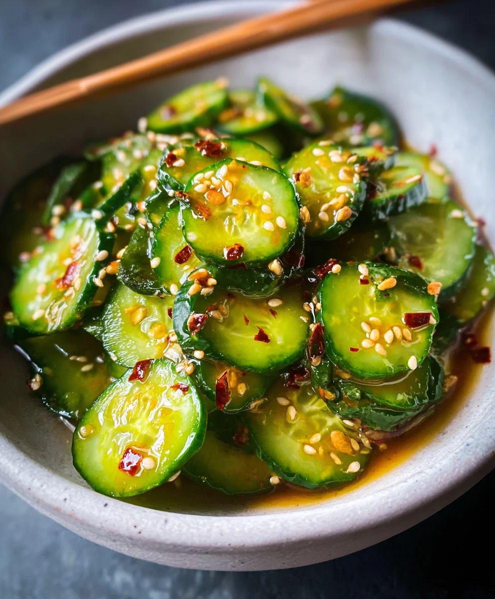 Easy Asian Cucumber Salad- Quick Refreshing Side