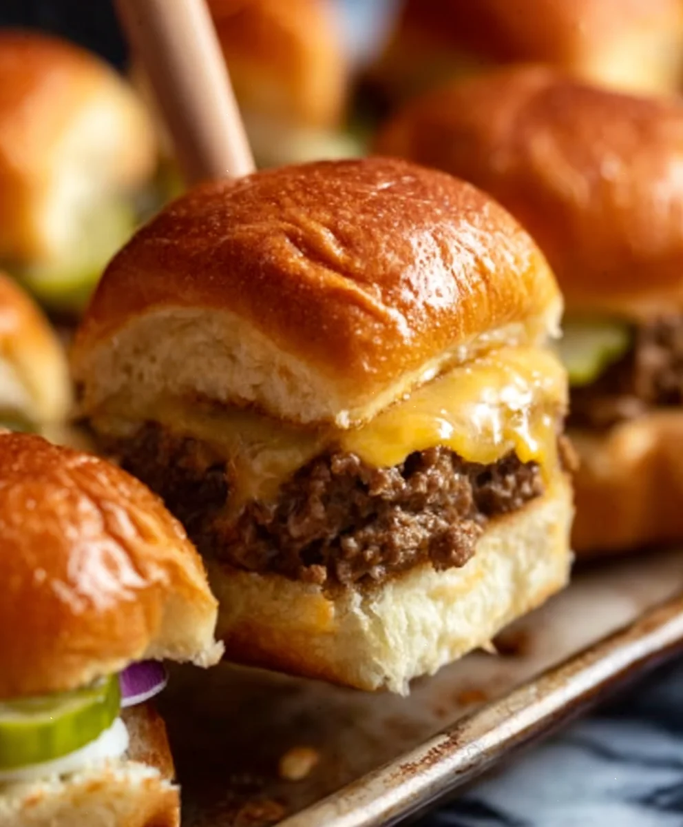 Cheeseburger Sliders- Easy & Delicious Beef Party Bites