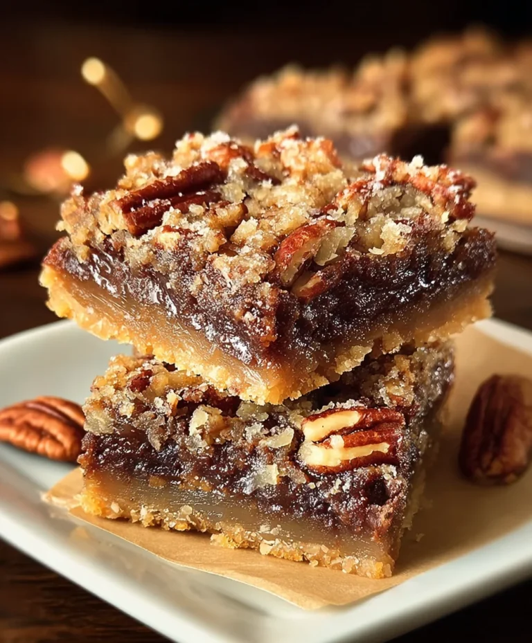 German Chocolate Pecan Pie Bars-Easy Dessert