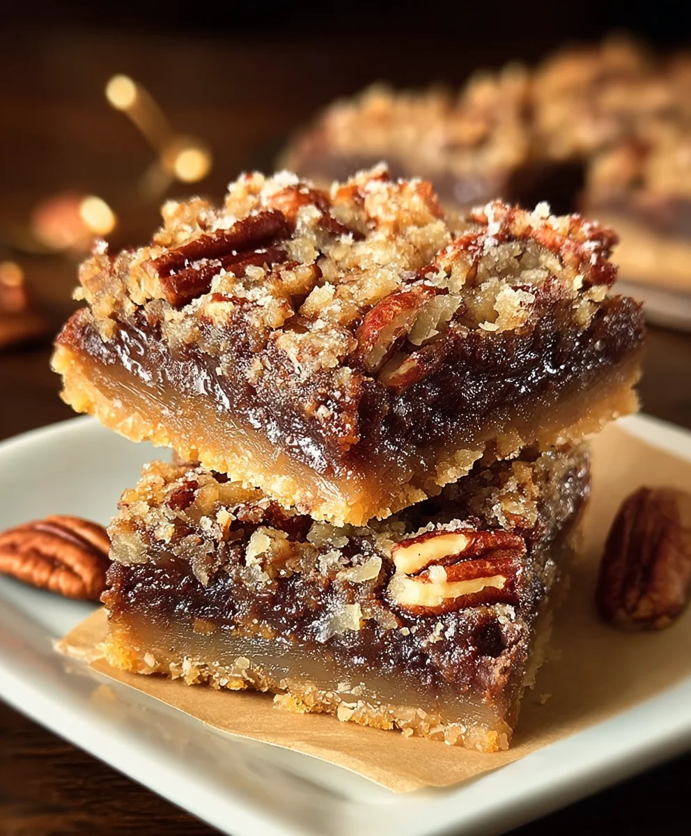 German Chocolate Pecan Pie Bars-Easy Dessert
