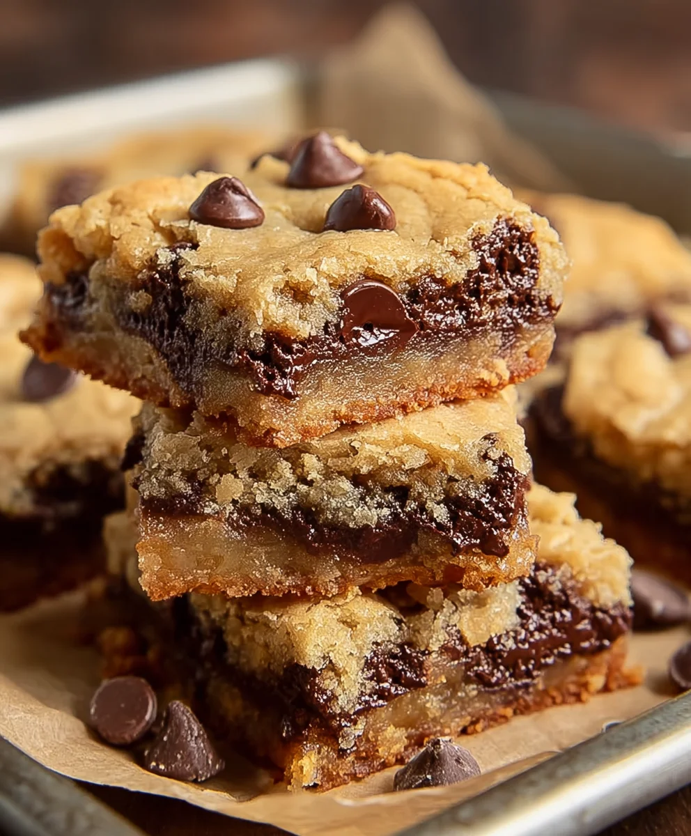 Gooey Chocolate Chip Cookie Bars-The Ultimate Treat