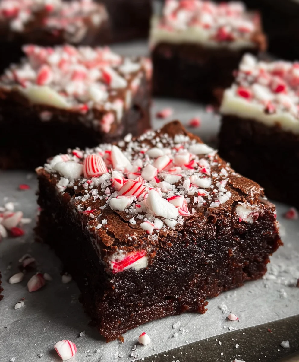 Fudgy Peppermint Brownies-Best Holiday Treat