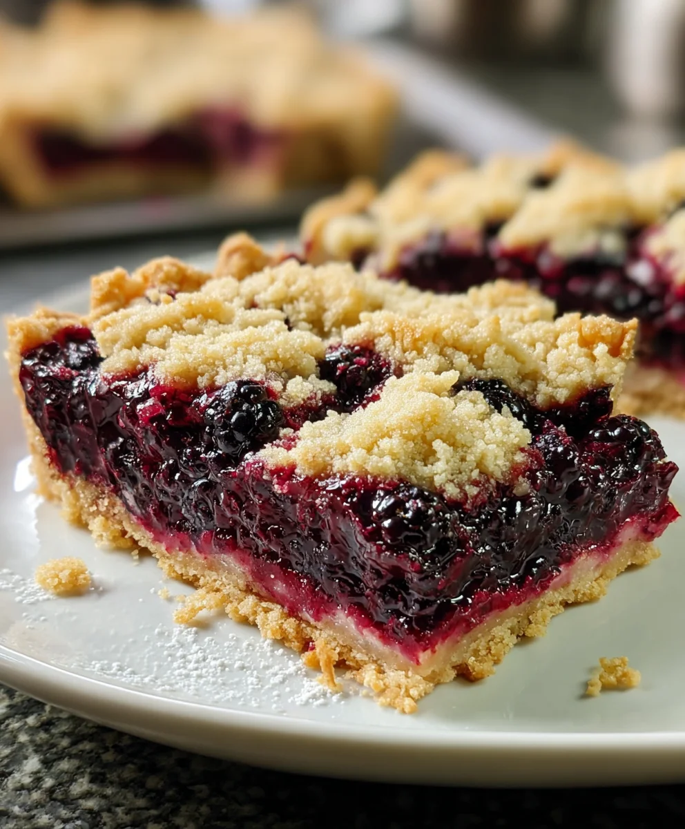 Blackberry Pie Crum extractble Bars-Easy Dessert