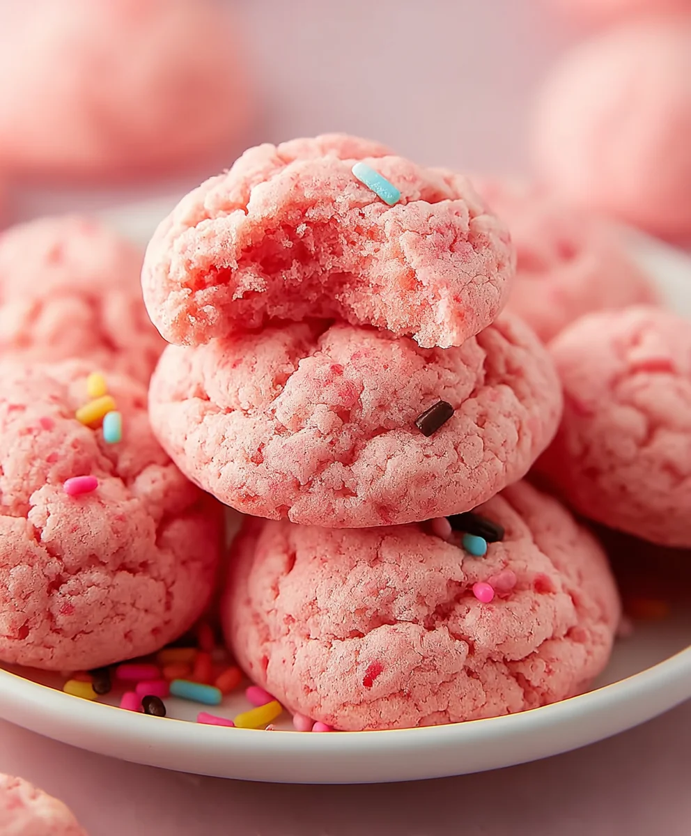 Easy Strawberry Cake Mix Cookies - Quick & Delicious Treats