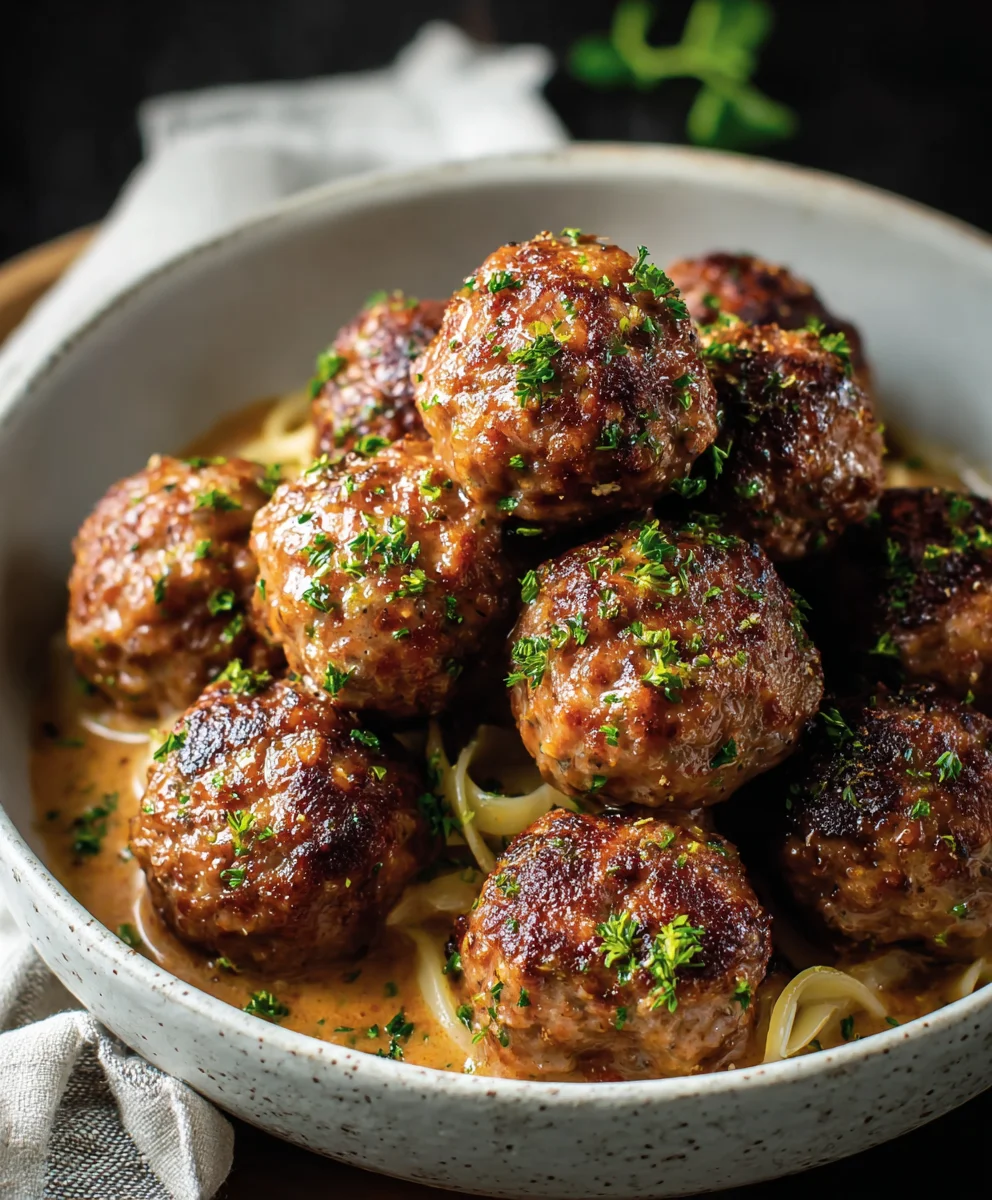 Beef and Apple Meatballs-Sweet Savory Delight
