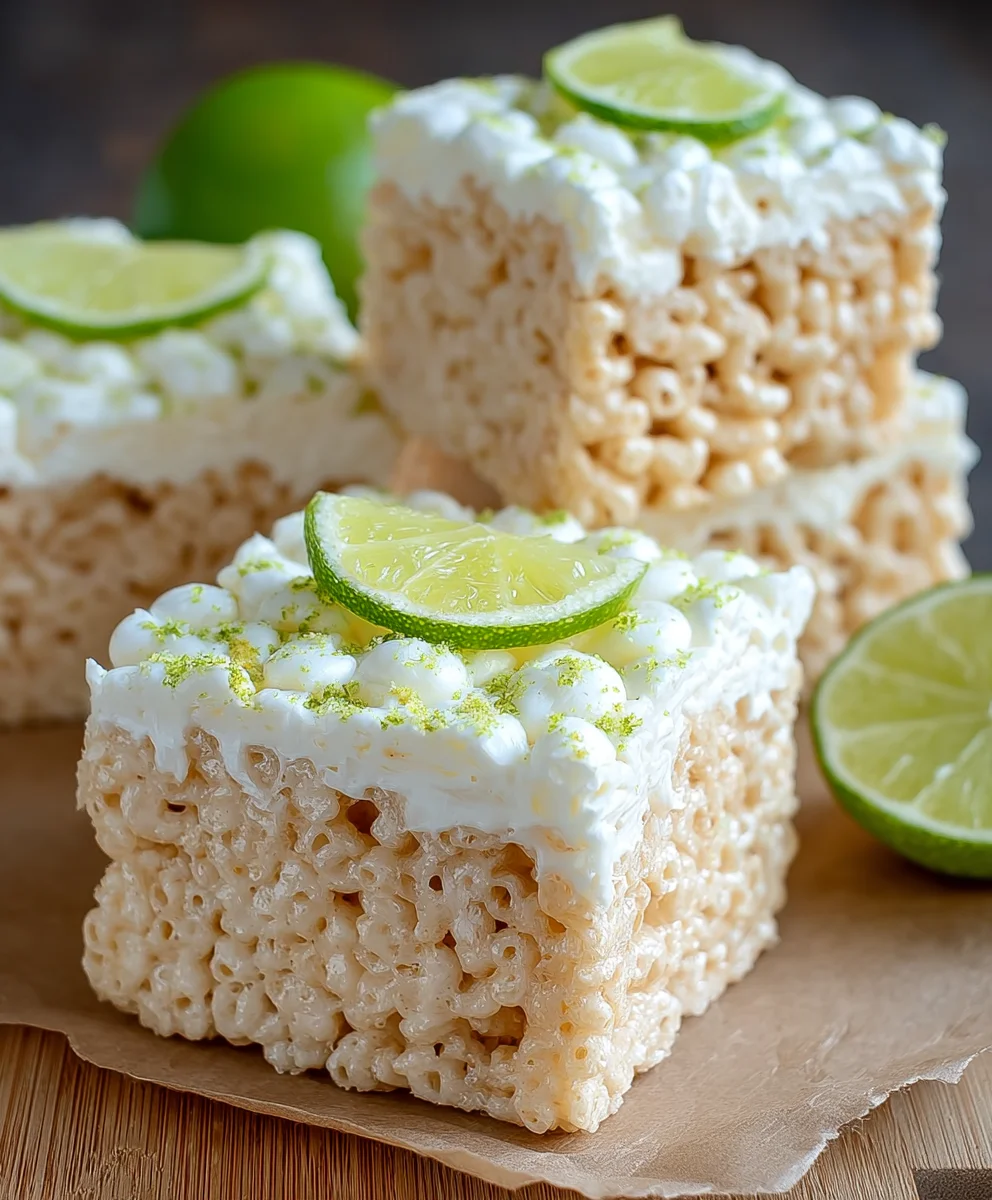Key Lime Pie Rice Treats-Zesty No-Bake Dessert