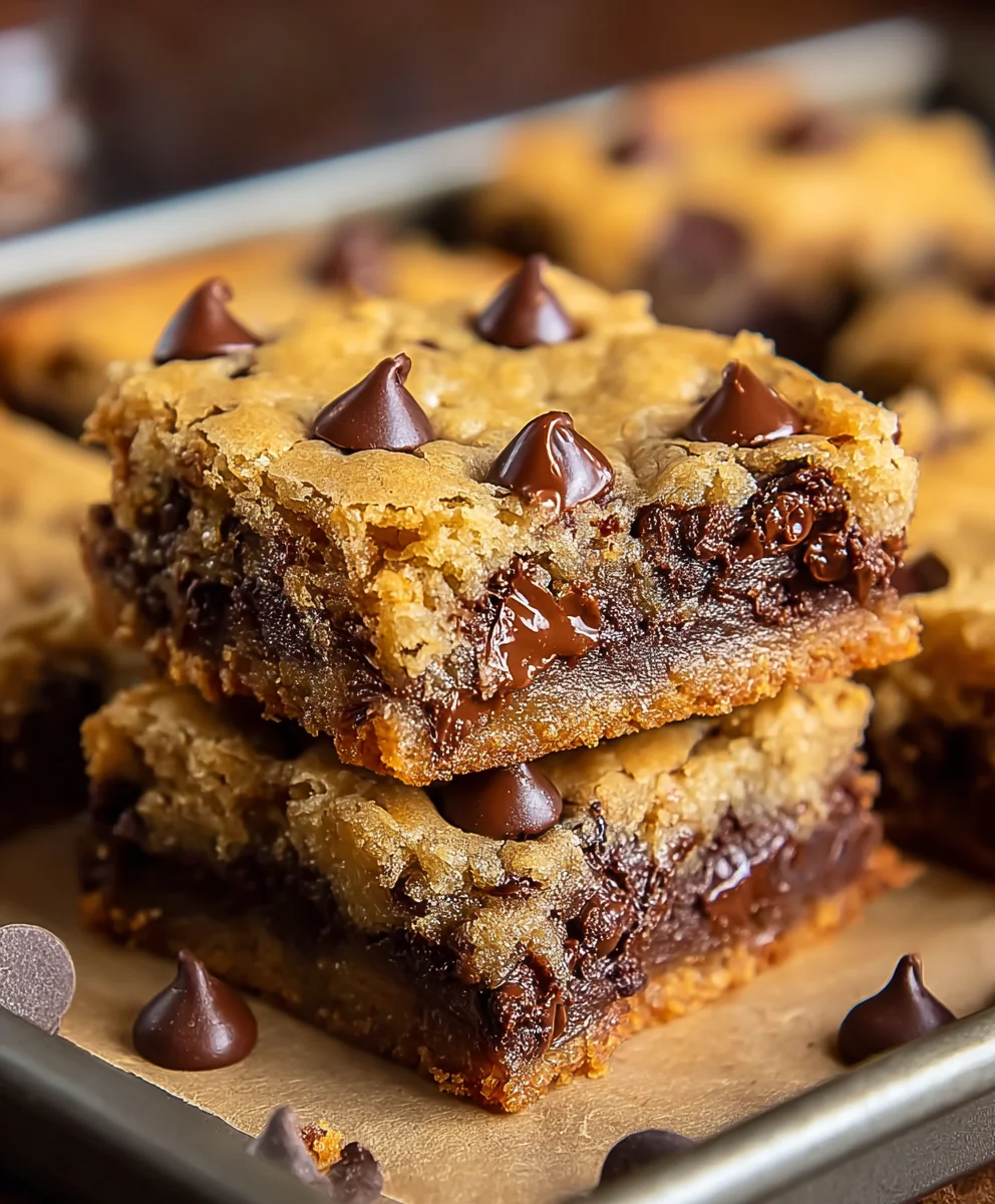 Gooey Chocolate Chip Cookie Bars-The Ultimate Treat