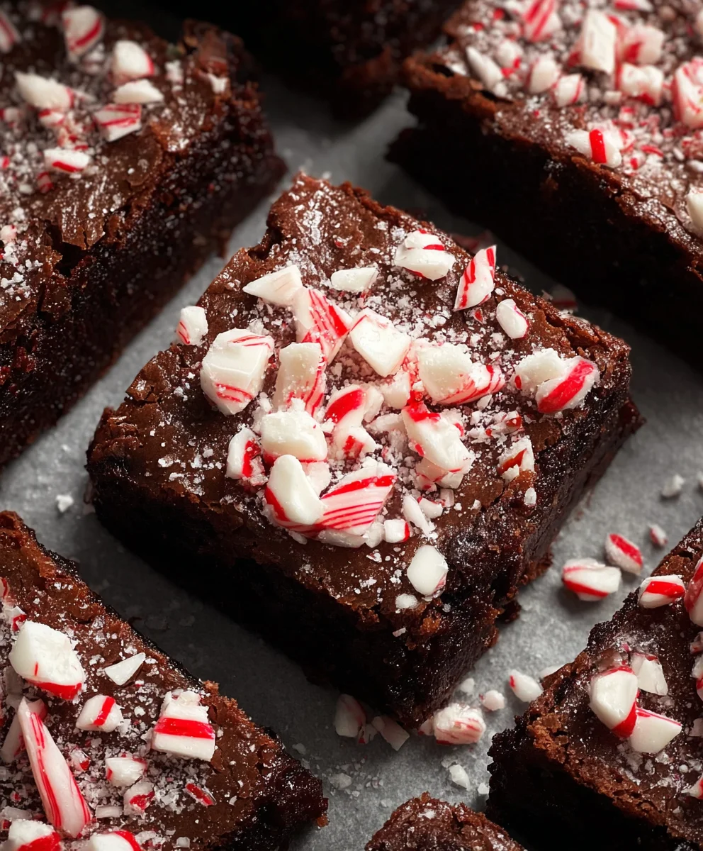 Fudgy Peppermint Brownies-Best Holiday Treat