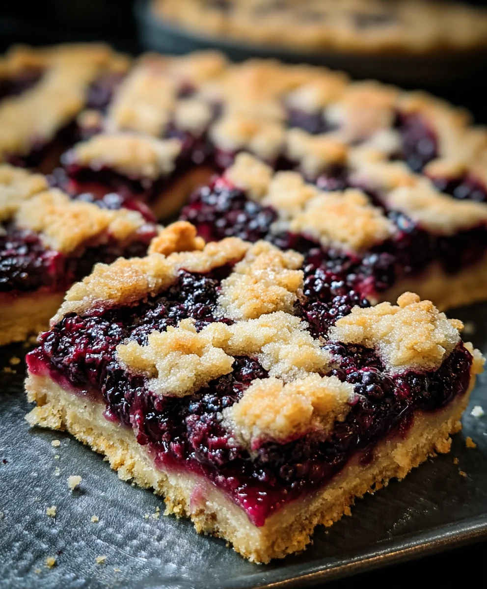 Blackberry Pie Crum extractble Bars-Easy Dessert
