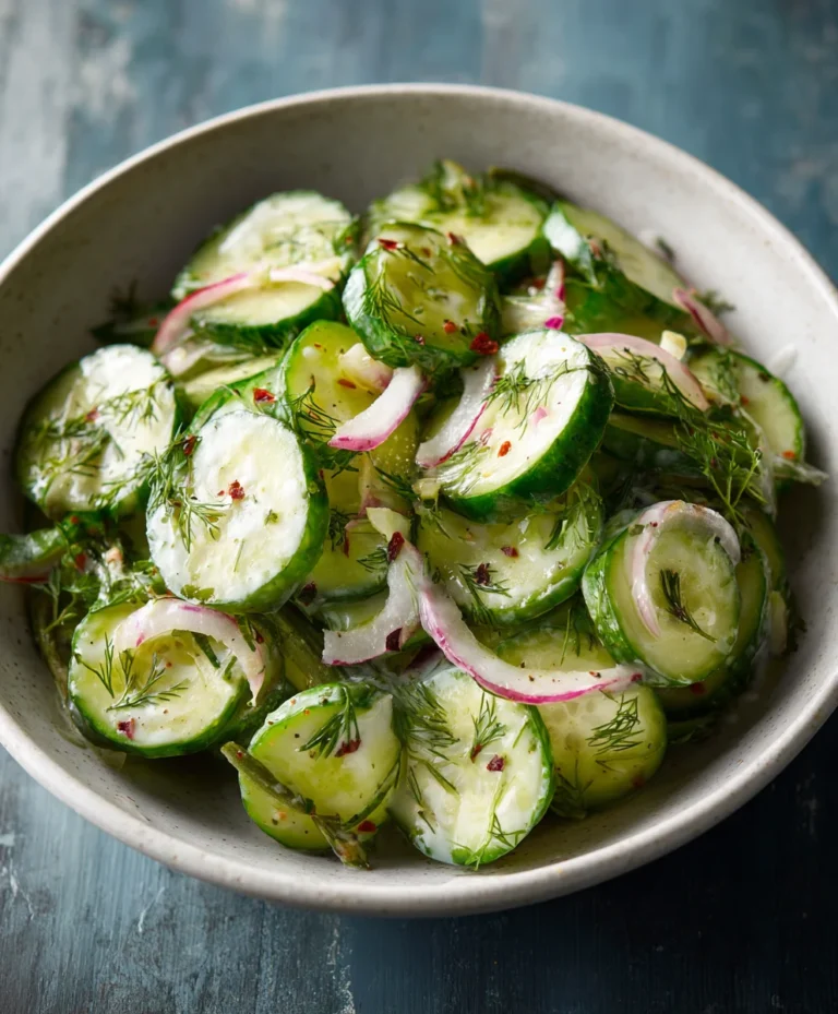 Creamy Cucumber Salad – Quick & Delicious Refreshing Recipe