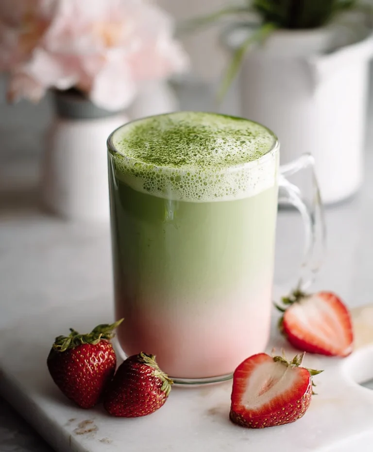 Strawberry Matcha Latte Recipe- Delicious & Easy Drink