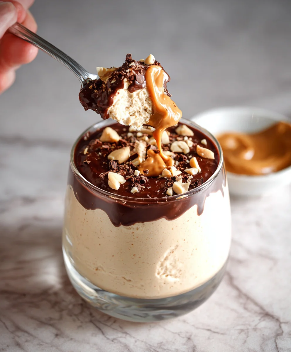 Cottage Cheese Peanut Butter Mousse-Healthy Dessert