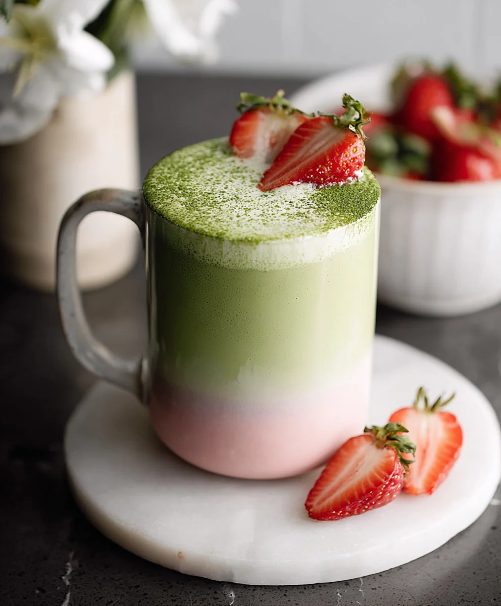 Strawberry Matcha Latte Recipe- Delicious & Easy Drink