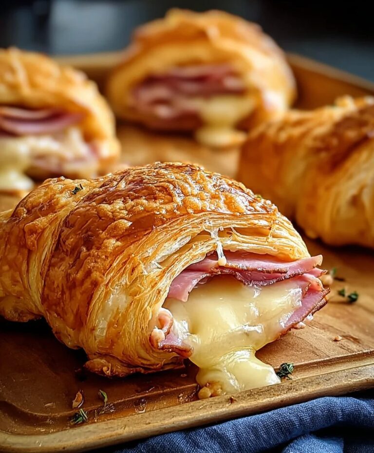 Beef Beef Ham Cheese Croissants- Easy Baked Recipe