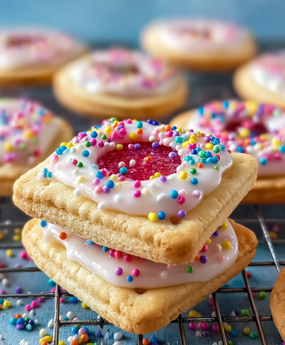 Frosted Pop-Tart Cookies - Deliciously Easy Treats