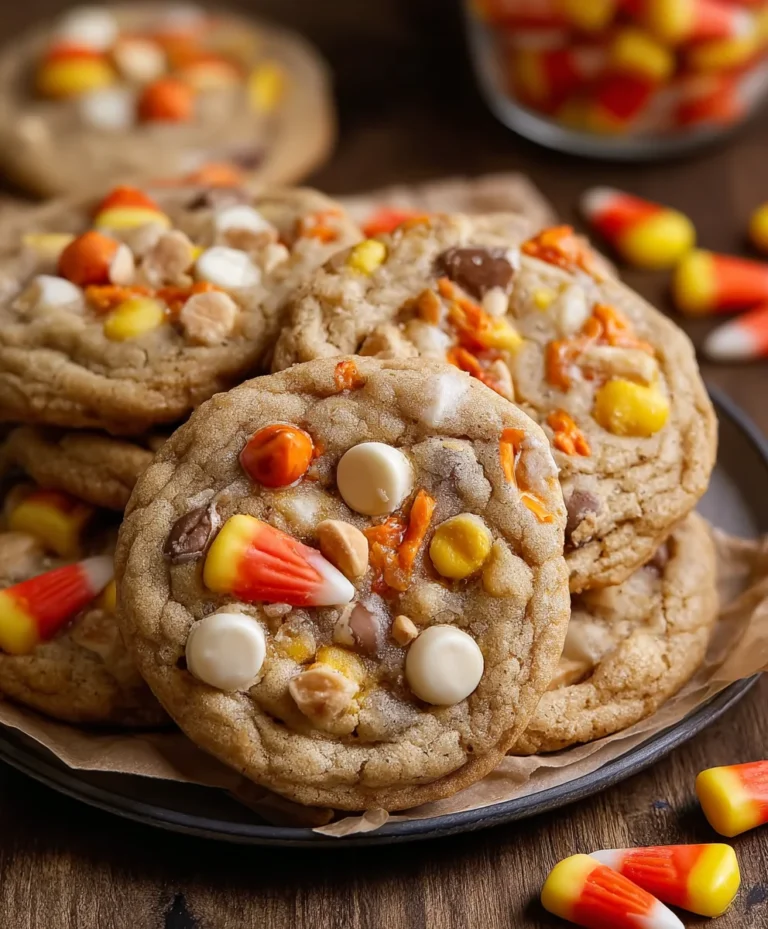 Candy Corn Trail Mix Cookies- Easy Fall Treat
