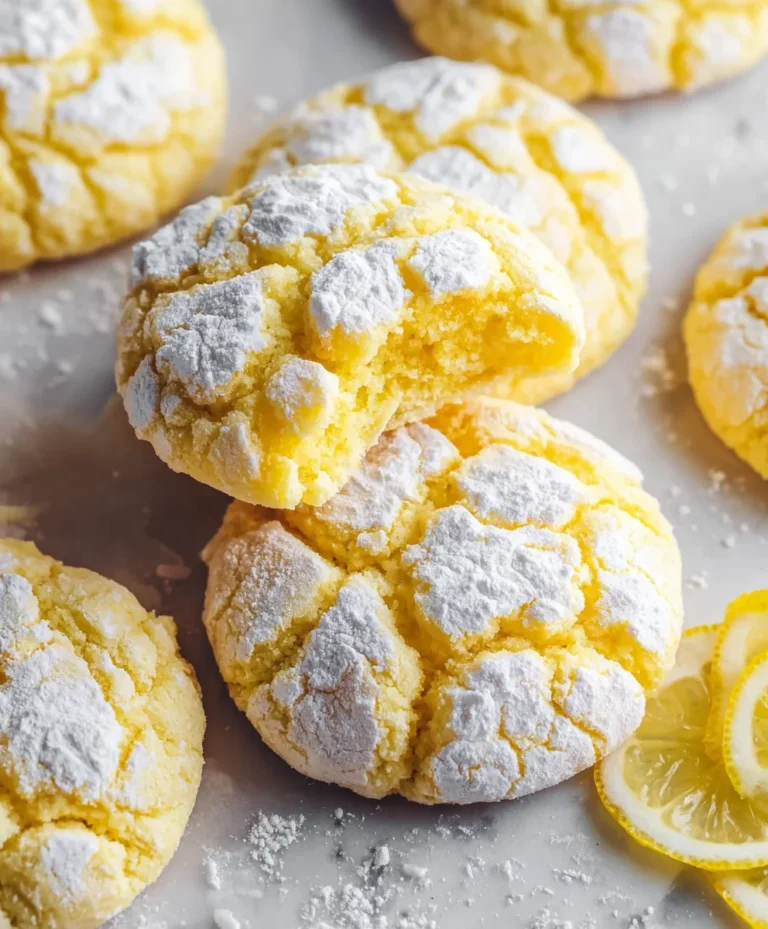 Easy Lemon Crinkle Cookies-Perfect Zesty Treat