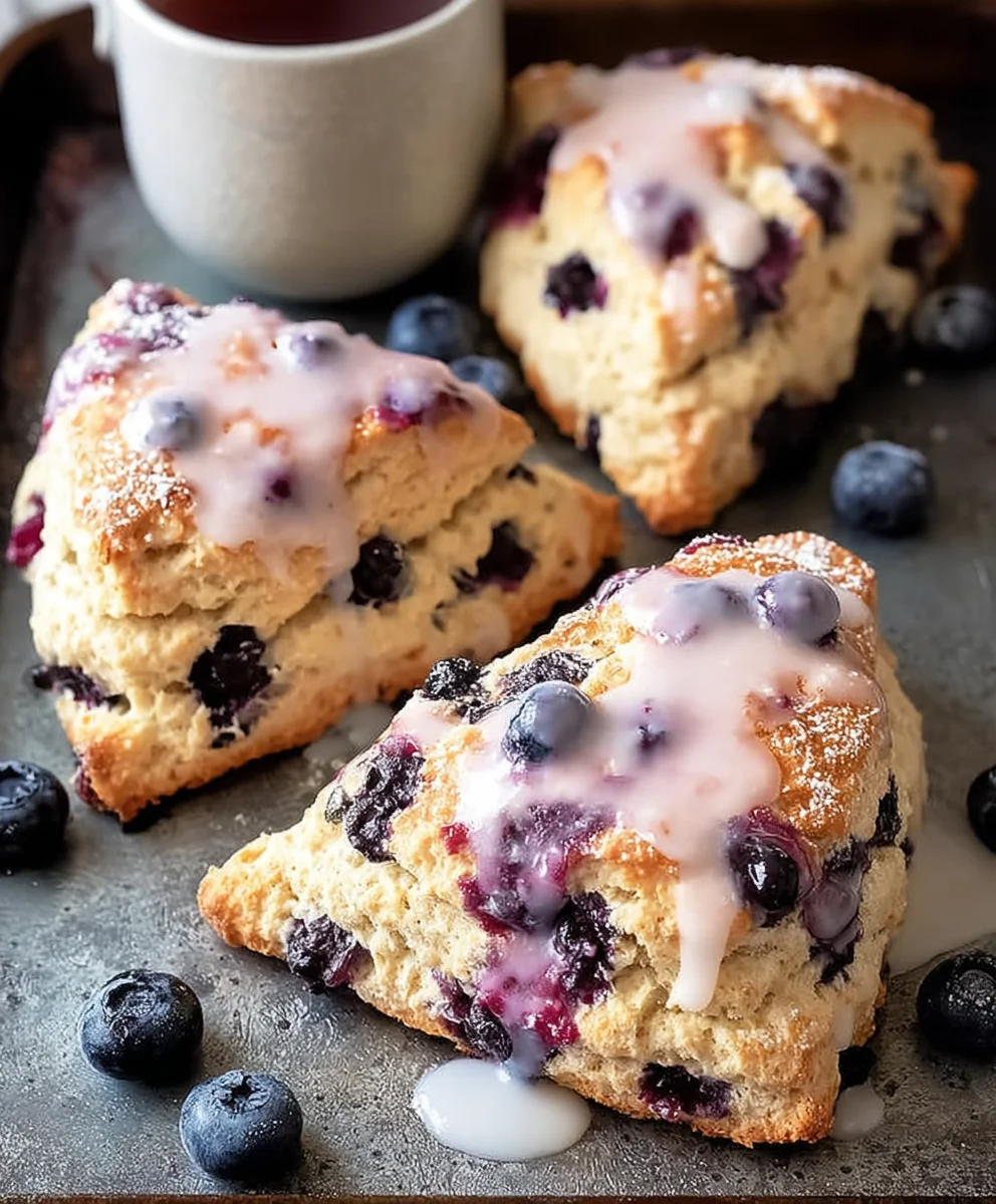 Easy Blueberry Scones Recipe-Fluffy & Delicious