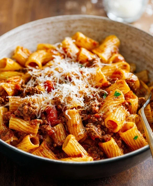Beef Pasta in Tomato Sauce {Beef Ragu Pasta}