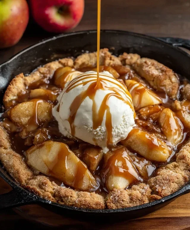 Caramel Apple Cookie Skillet