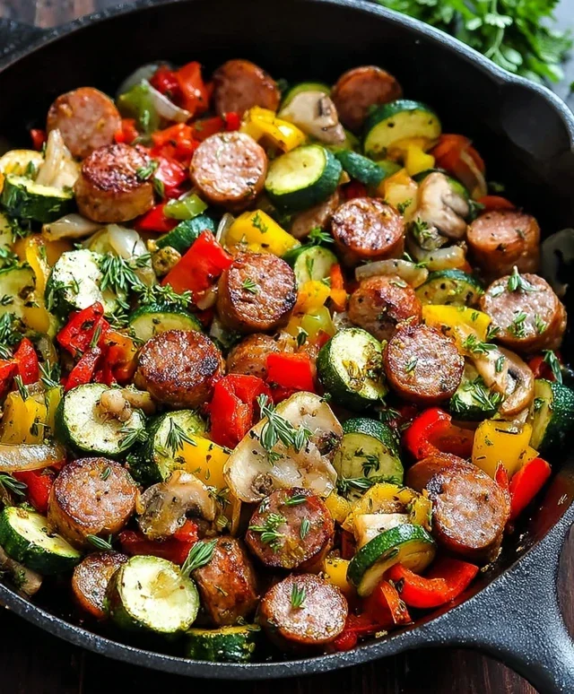 Sausage and Veggies Skillet