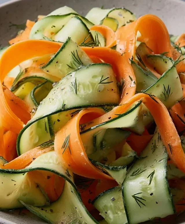Carrot and Cucumber Ribbon Salad