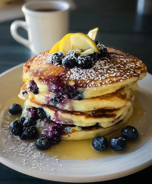 Lemon Blueberry Pancakes