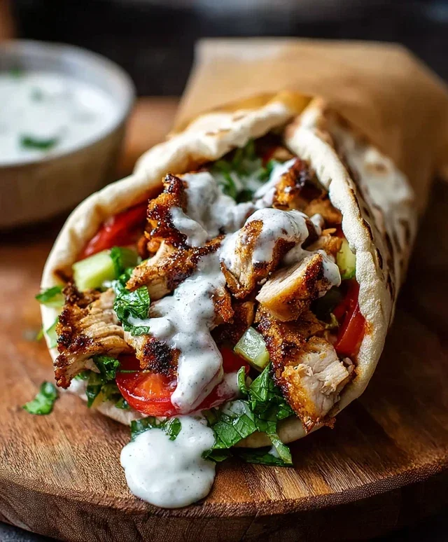 Chicken Shawarma with Garlic Sauce Recipe (Easy & Delicious)