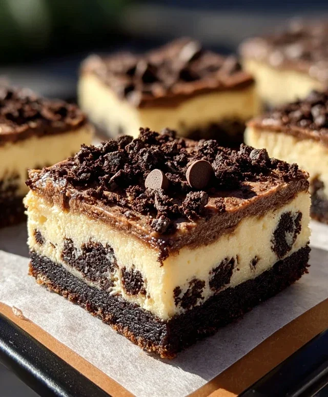 Chocolate Chip Oreo Cheesecake Bars