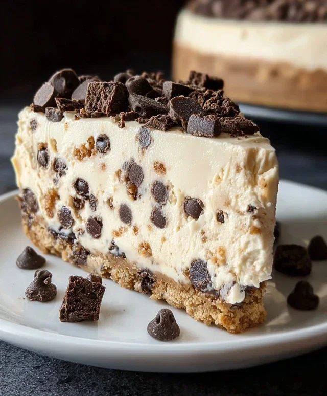 No Bake Cookie Dough Cheesecake