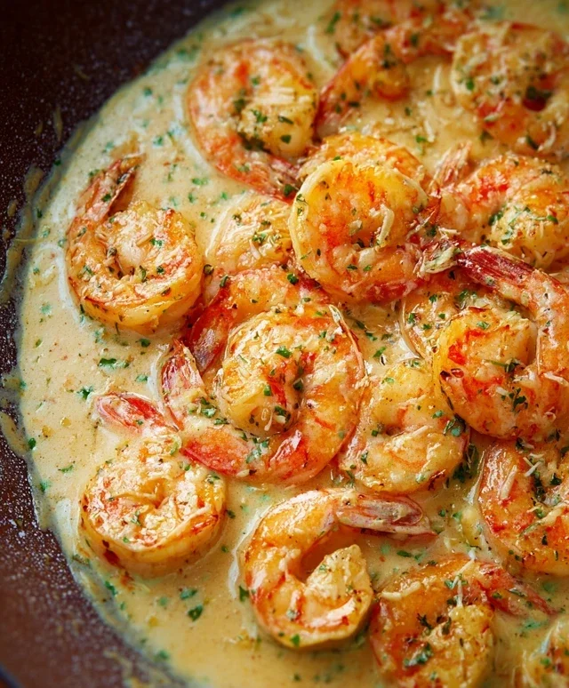 Creamy Garlic Shrimp (15 mins)