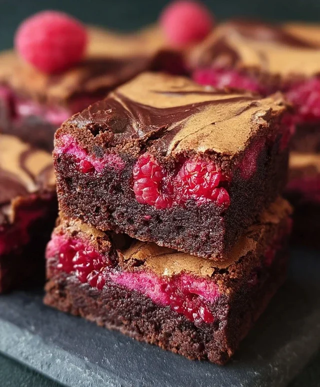 Raspberry Swirl Brownies