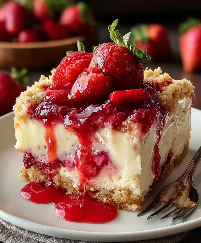 Strawberry Cheesecake Dump Cake