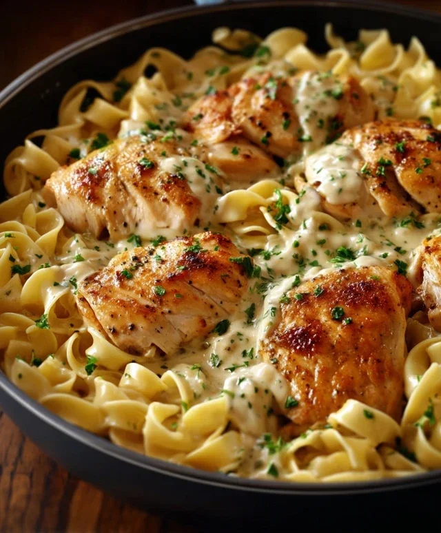 One-Pan Chicken with Buttered Noodles