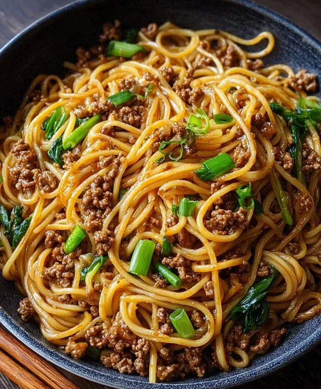 Asian Ground Beef Noodles