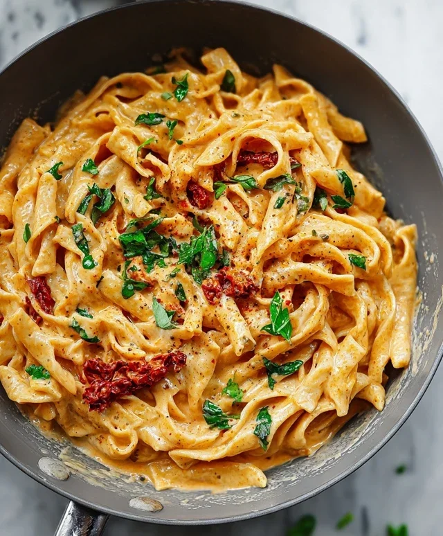 Vegan Creamy Sun Dried Tomato Pasta Recipe