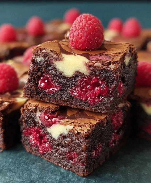 Raspberry Swirl Brownies
