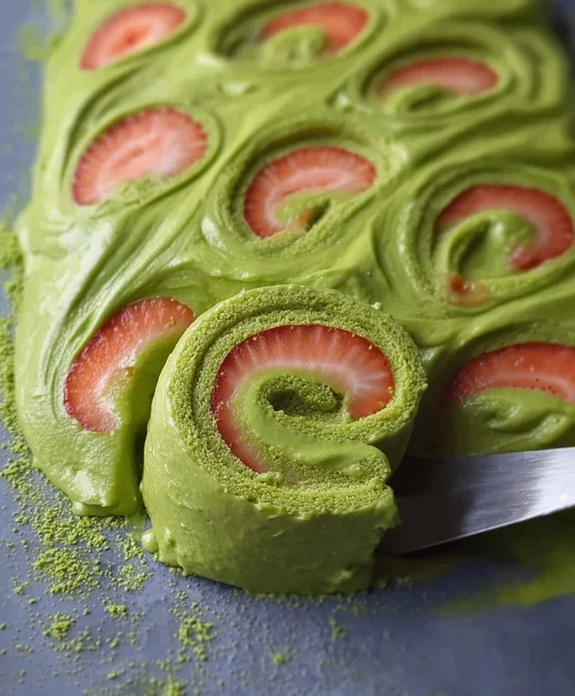 Strawberry Matcha Latte Rolls