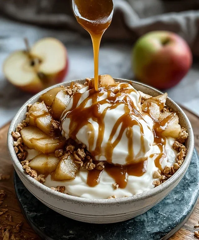 Caramel Apple Pie Yogurt Bowl