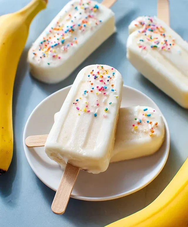 Frozen Banana Yogurt Pops