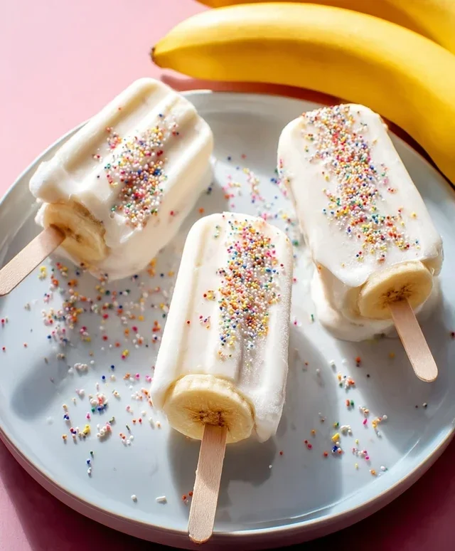 Frozen Banana Yogurt Pops