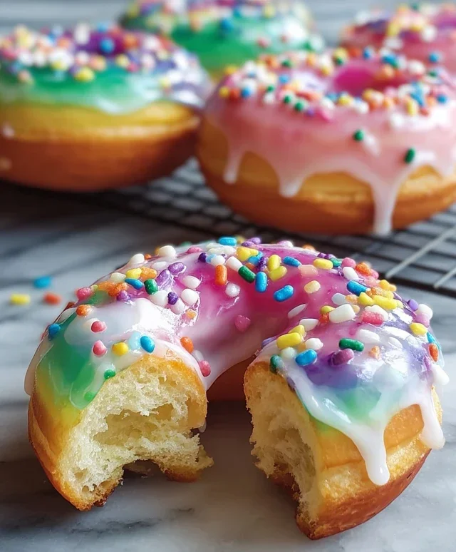 Rainbow-Filled Doughnuts
