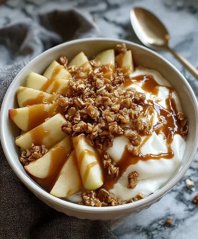 Caramel Apple Pie Yogurt Bowl