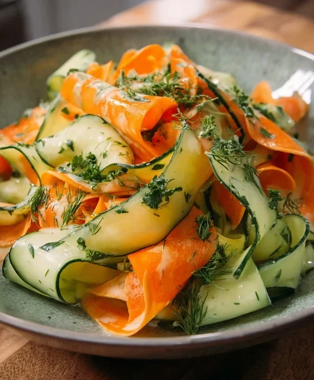 Carrot and Cucumber Ribbon Salad