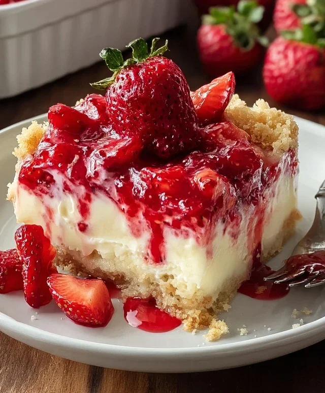 Strawberry Cheesecake Dump Cake